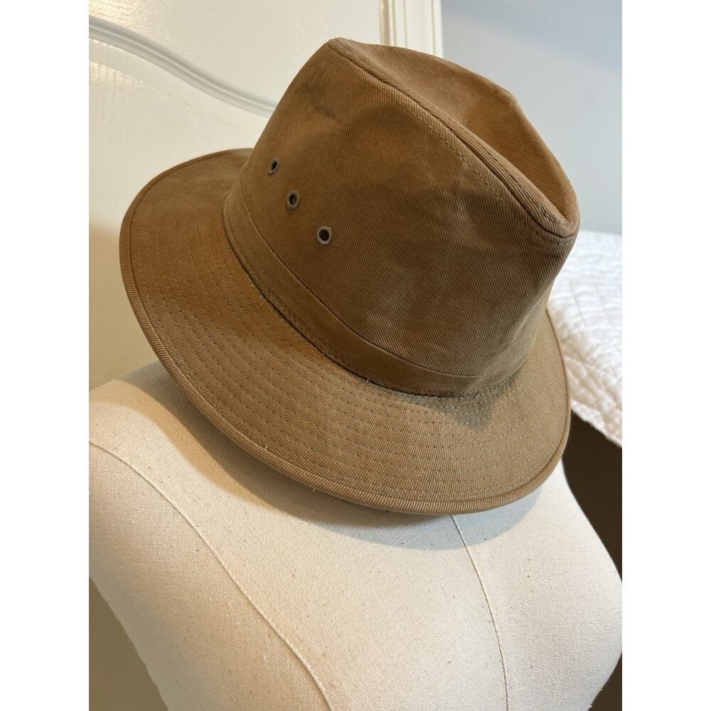 Dorfman Pacific Company Khaki Tan Banded Cotton Outback Hat Men's Medium